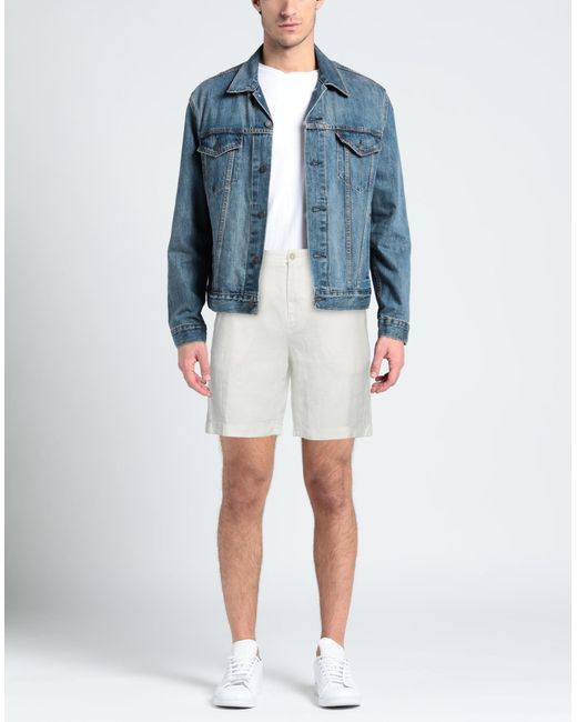 120% Lino White Shorts & Bermuda Shorts for men