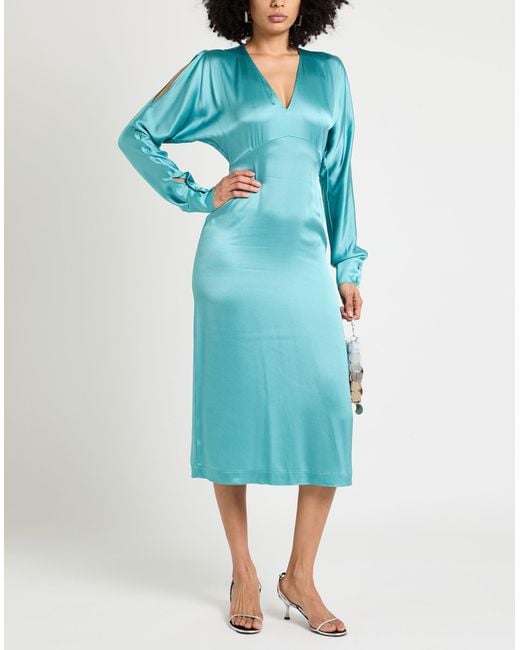 Semicouture Blue Midi Dresses