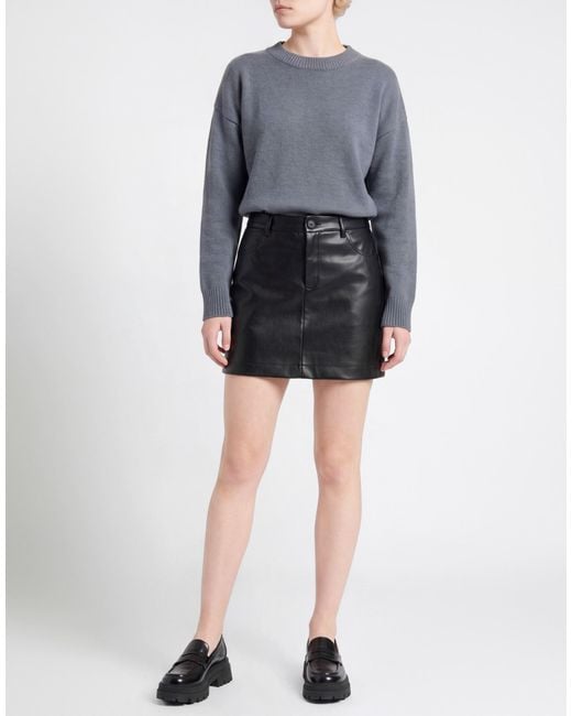 ViCOLO Black Mini Skirt Polyester, Polyurethane