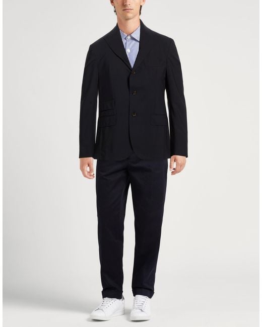 Eleventy Blue Midnight Blazer Wool, Elastane for men