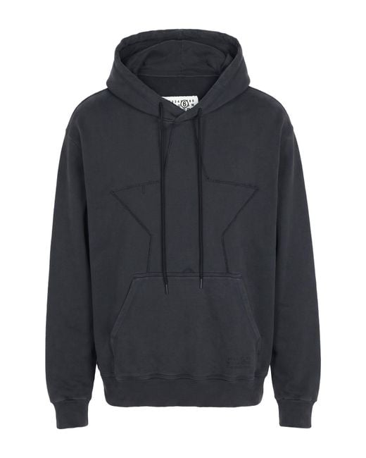 MM6 by Maison Margiela Blue Lead Sweatshirt Cotton for men