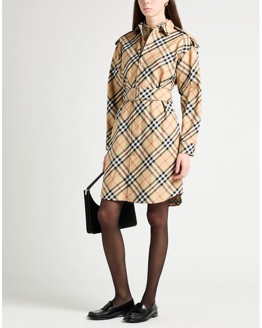 Burberry Natural Mini Dress Cotton