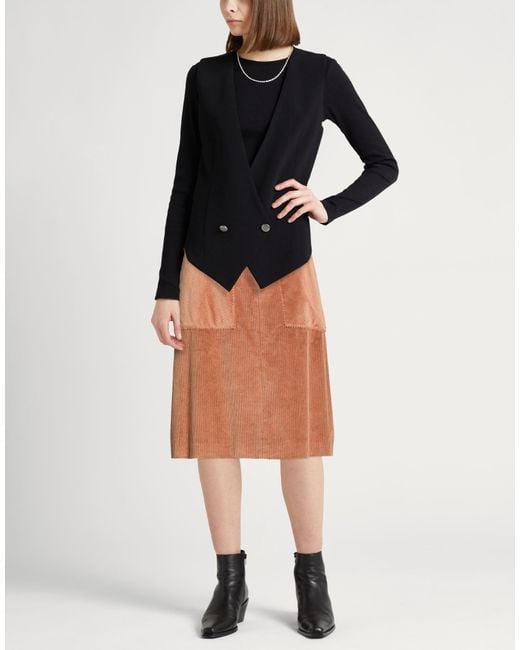 Eleventy Brown Midi Skirt