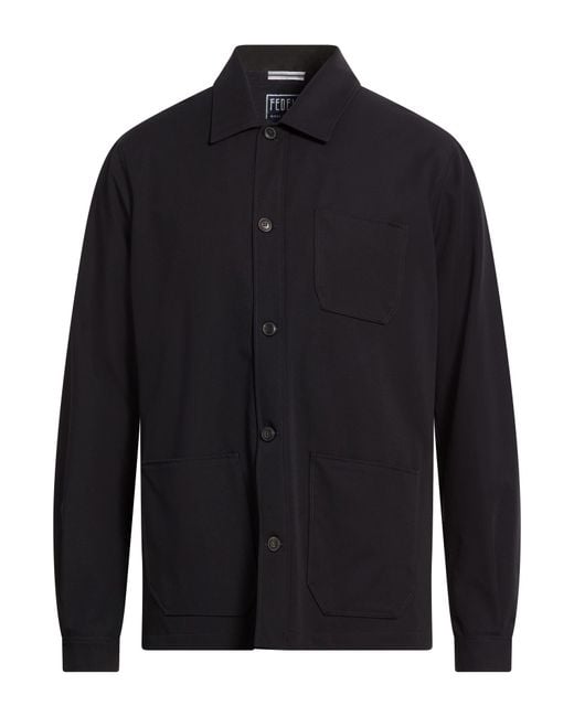 Fedeli Blue Jacket Polyamide, Elastane for men