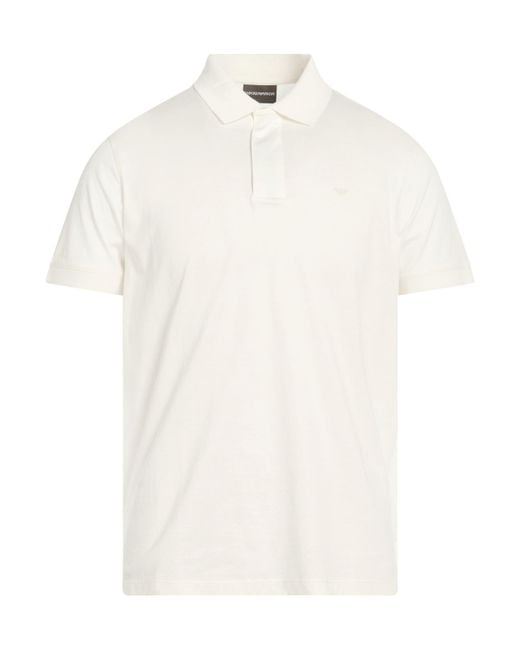 Emporio Armani White Polo Shirts for men