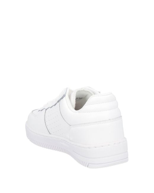 Versace White Logo-print Leather Sneakers