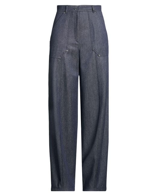 Max Mara Blue Pants Virgin Wool