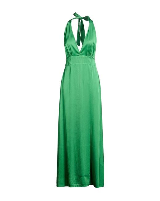 Anonyme Designers Green Midi Dress Viscose