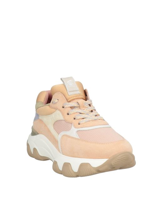 Hogan Natural Sneakers Leather, Textile Fibers