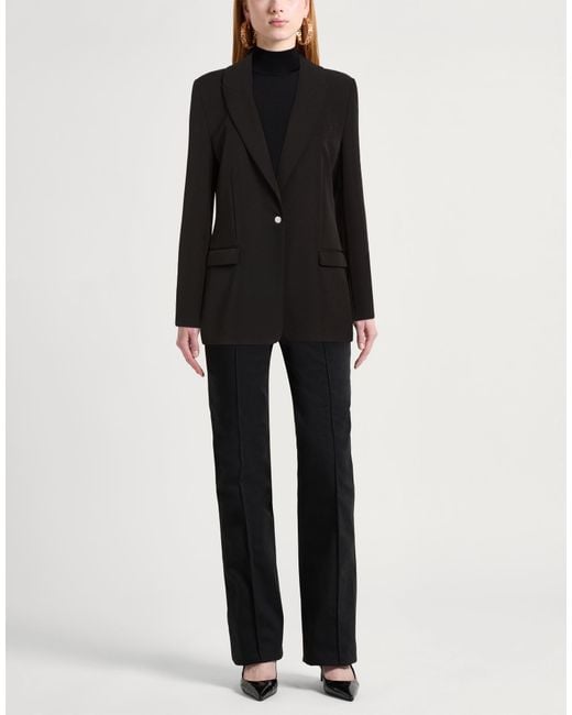 Moschino Black Blazer Polyester, Elastane