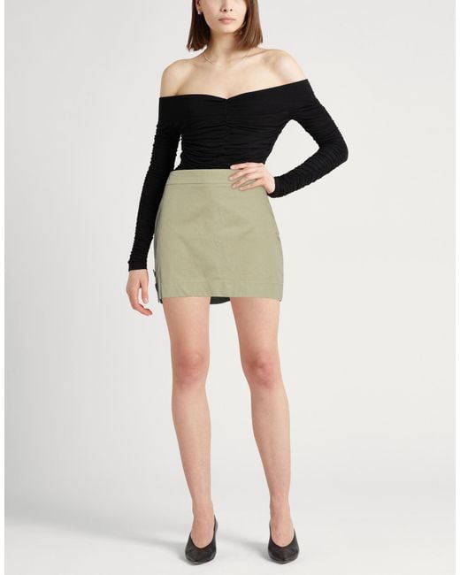 Roberto Collina Green Mini Skirt Cotton