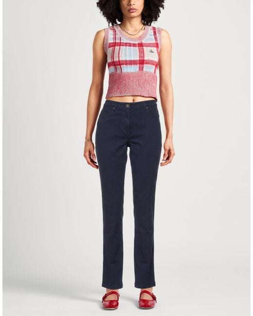 Etro Blue Midnight Pants Cotton, Elastane