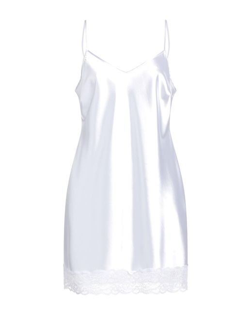 Liu Jo White Slip Dress Polyester, Elastane