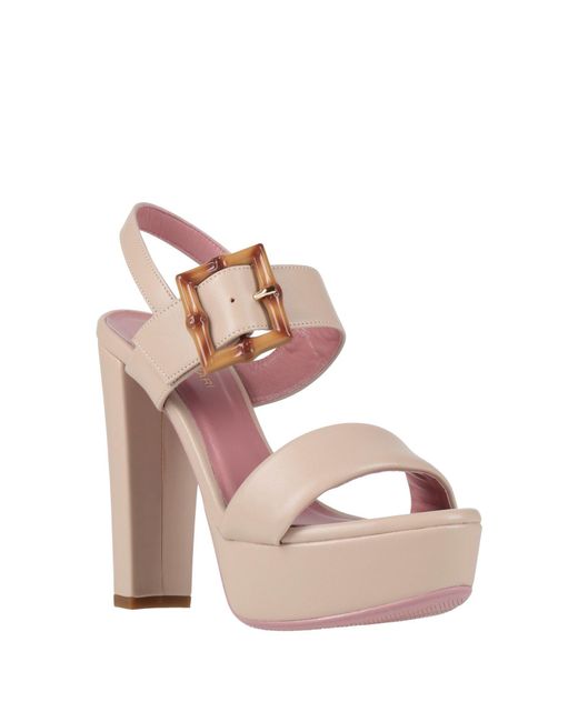 Lorenzo Mari Pink Sandals Leather