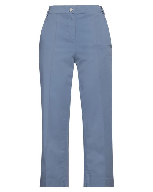 Fedeli Blue Pastel Pants Cotton, Elastane