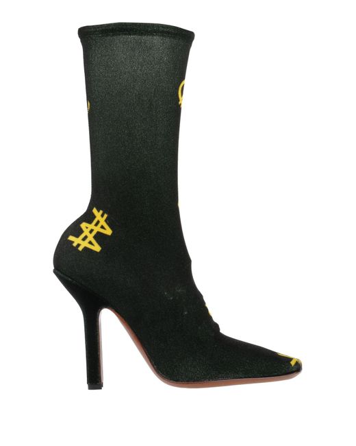Vetements Black Ankle Boots Textile Fibers