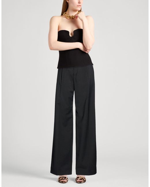 Alberta Ferretti Black Pants Polyester, Wool, Elastane