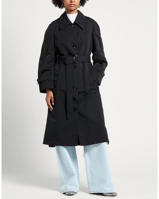 Moorer Black Overcoat & Trench Coat Polyester