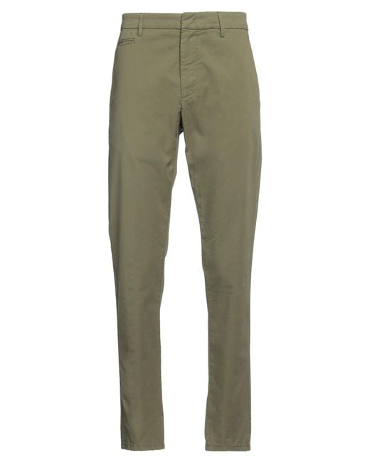 Dondup Green Military Pants Cotton, Elastane for men
