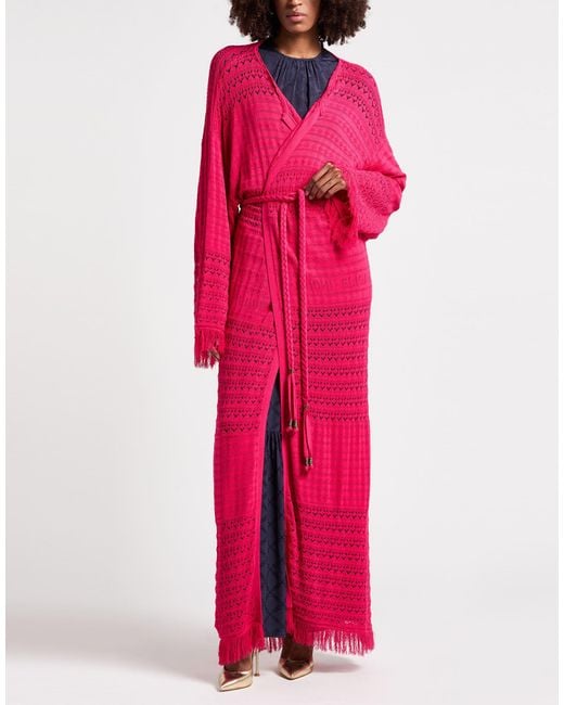 Elisabetta Franchi Pink Cardigan Viscose, Polyester