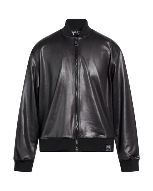 Versace Jeans Couture Black Jacket Polyester, Elastane for men