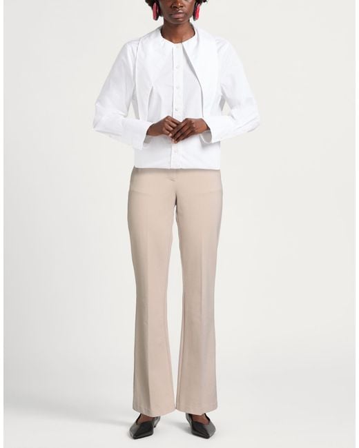 Maliparmi Natural Pants Viscose, Polyamide, Elastane