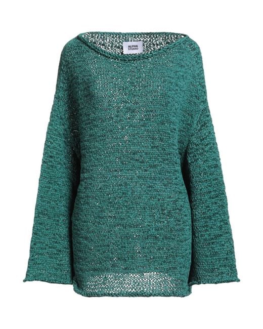 Alpha Studio Green Sweaters