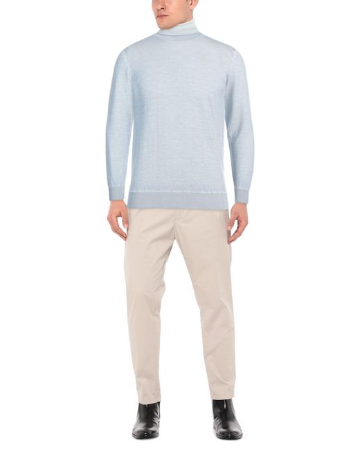 Alpha Studio Blue Sky Turtleneck Merino Wool for men