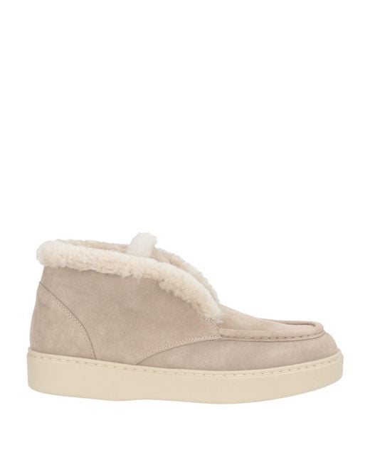 Fabiano Ricci Natural Light Ankle Boots Leather