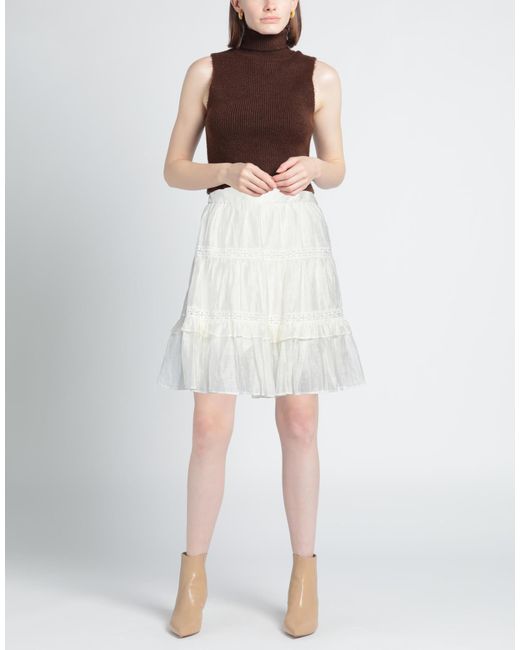 Sandro White Mini Skirt