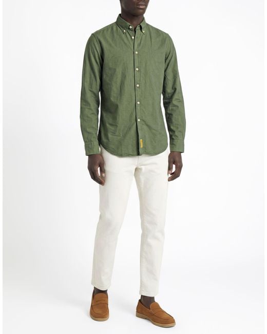 B.D. Baggies Green Military Shirt Cotton for men