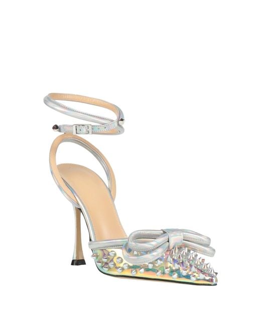 Mach & Mach Metallic Pumps Leather, Synthetic Material