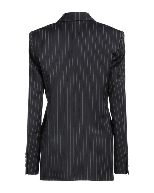 MSGM Black Blazer Virgin Wool, Polyester