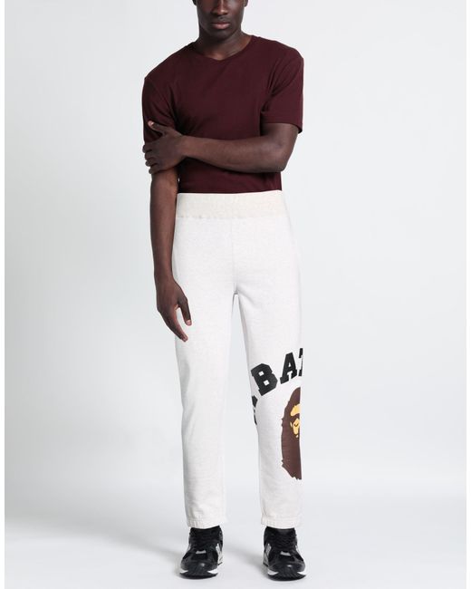 A Bathing Ape White Pants for men