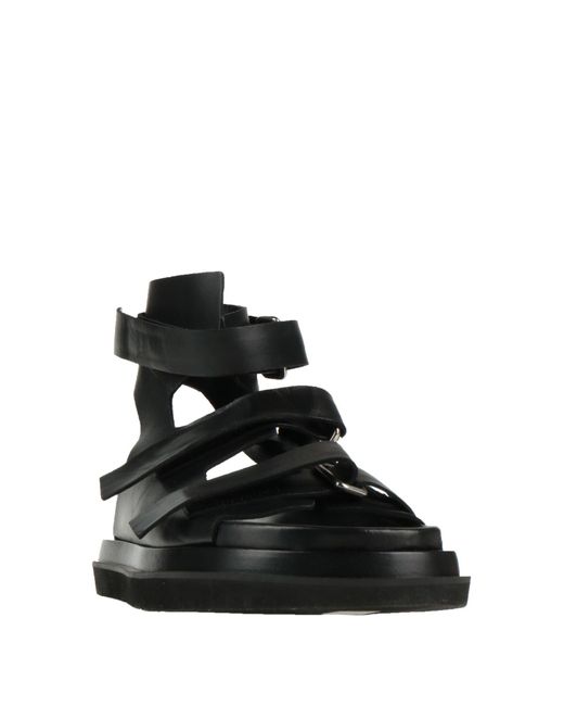 Ilio Smeraldo Black Sandals for men