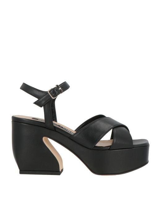 Sergio Rossi Black Sandals Leather