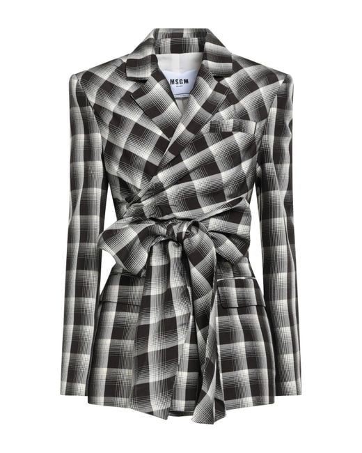 MSGM Black Blazer Viscose