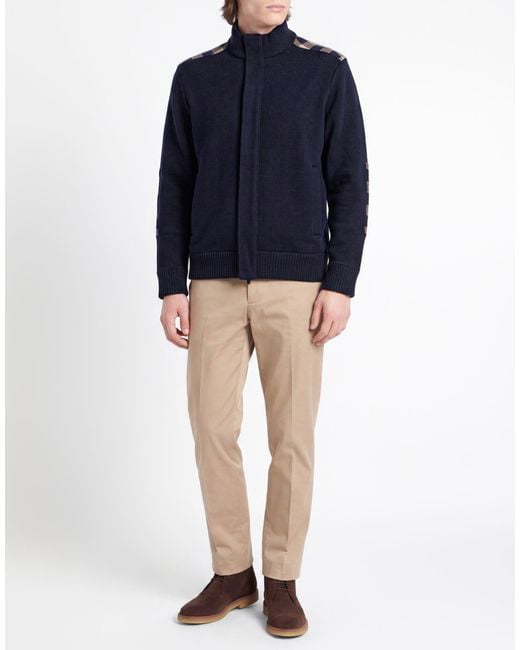Paul & Shark Blue Midnight Cardigan Virgin Wool for men
