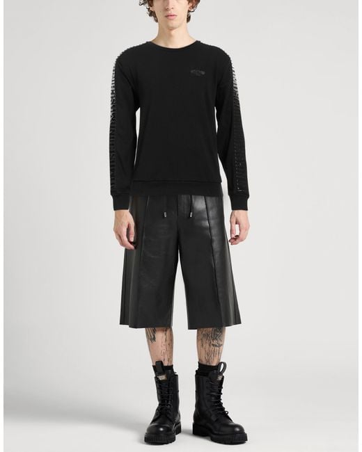 Moschino Black Sweatshirt Cotton, Elastane for men