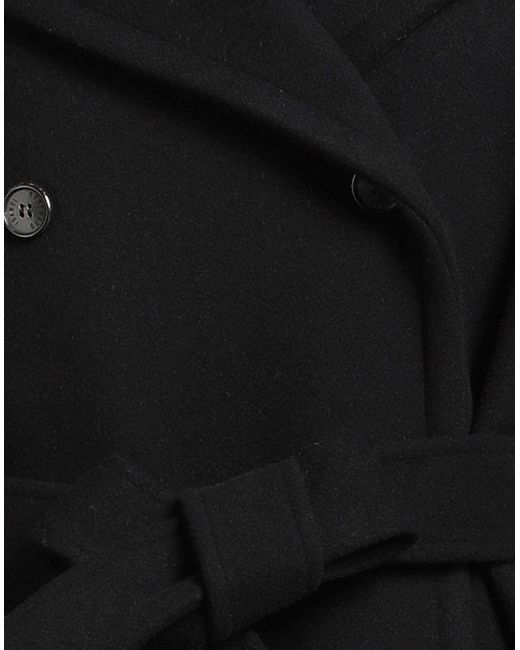Isabel Benenato Black Coat Virgin Wool, Polyamide
