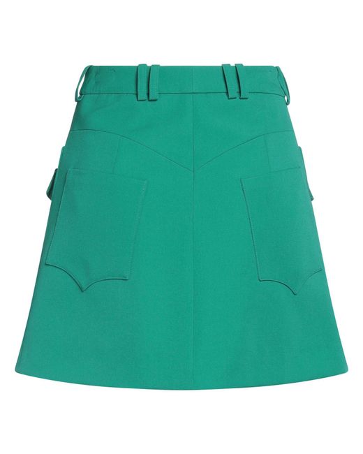 Balmain Green Mini Skirt