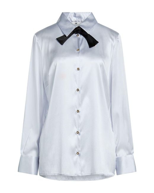 Elisabetta Franchi Blue Sky Shirt Silk, Elastane
