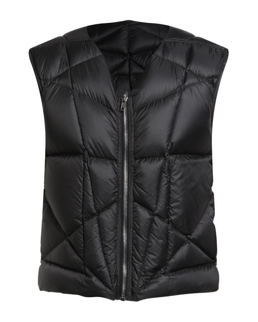 Rick Owens Black Vest Polyamide for men