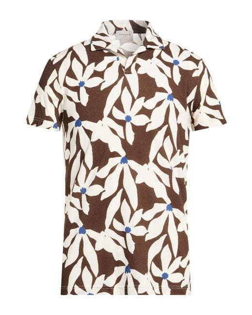 Brooksfield White Dark Polo Shirt Cotton for men