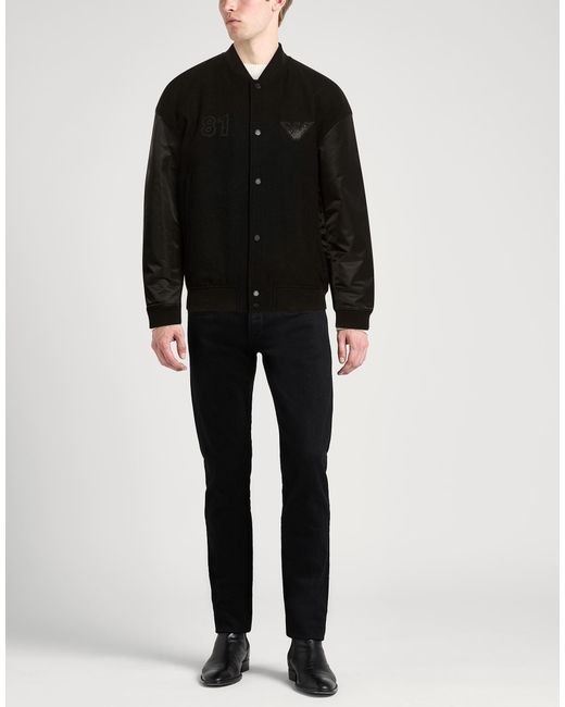 Emporio Armani Black Jackets for men