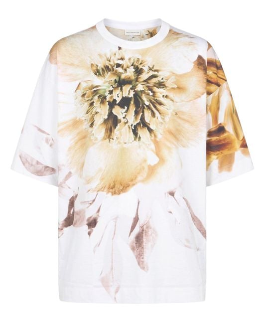 Dries Van Noten White T-Shirt Cotton for men