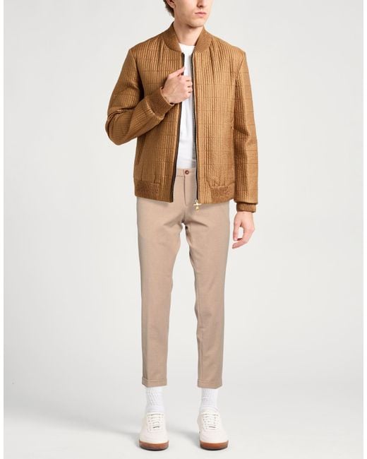 AT.P.CO Natural Sand Pants Cotton, Polyester, Elastane for men