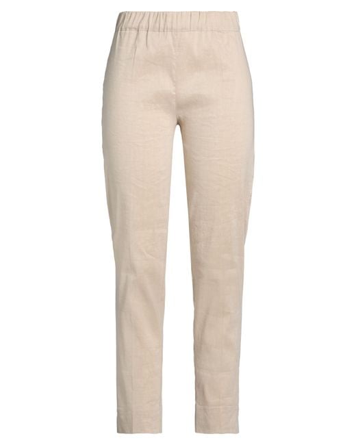 D.exterior Natural Pants Linen, Elastane