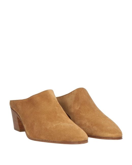 Casadei Brown Camel Mules & Clogs Leather