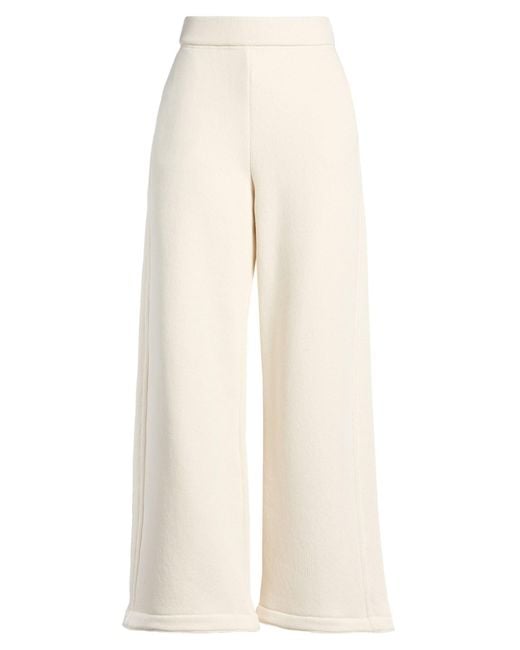 Max Mara White Pants Cotton, Polyester